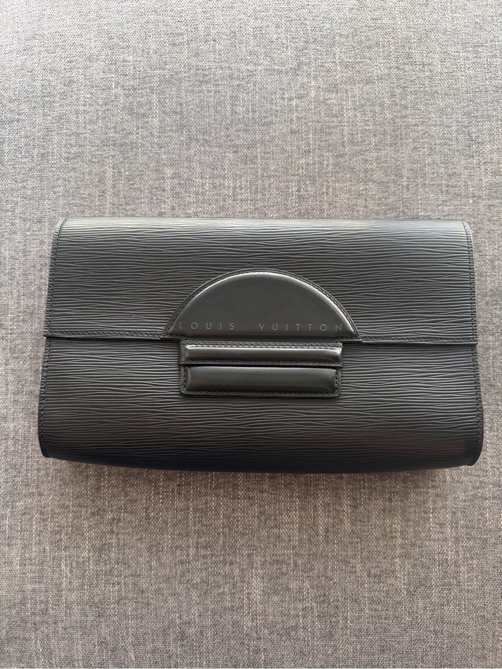 LOUIS VUITTON Black Epi Leather Clutch